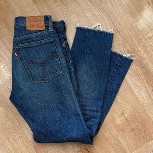 Levi's Denim Frayed Hem Jeans